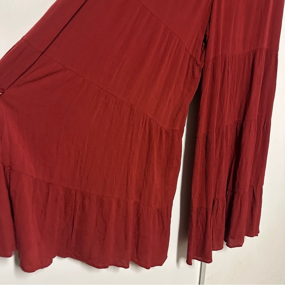 Fashion to Figure Plus Size Ariella Tie Waist Tiered Pants Size 0X - Picture 7 of 9